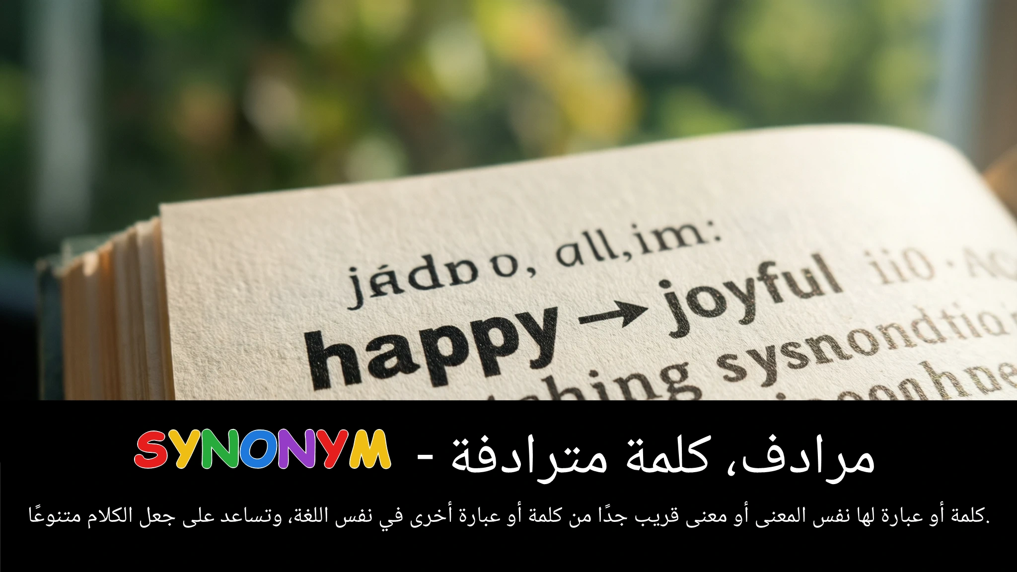 Arabic Illustration for synonym
